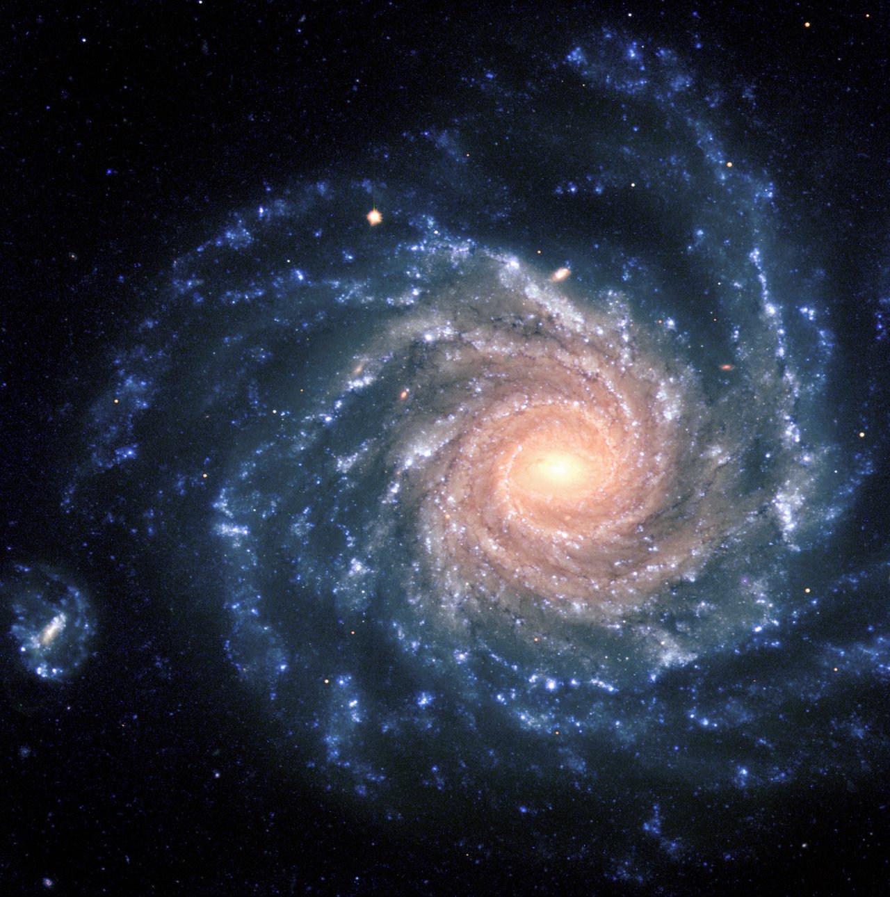 two characteristics of a spiral galaxy