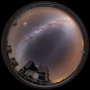 View above the Very Large Telescope