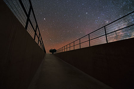 Dark ramp and bright sky