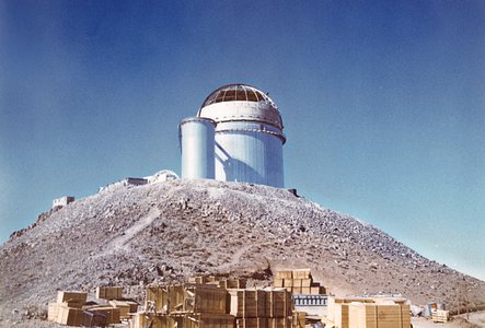 The ESO 3.6-metre telescope under construction 