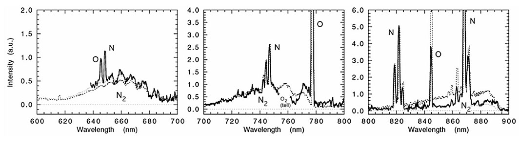 Details of the Meteor Spectrum (FORS1/VLT) 