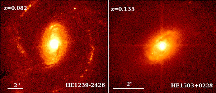 Two Quasars with their Host Galaxy