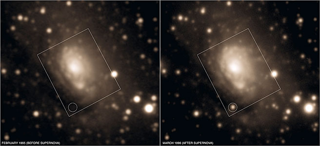 Circinus Galaxy before and after SN 1996cr appeared