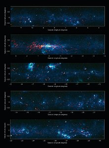 View of the Galactic Plane from the ATLASGAL survey (in five sections)