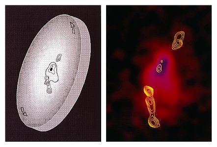 A Rotating Giant Cloud around An Infant Galaxy