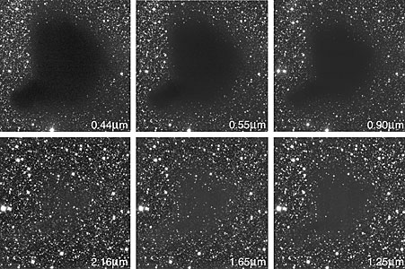 The Dark Cloud B68 at Different Wavelengths