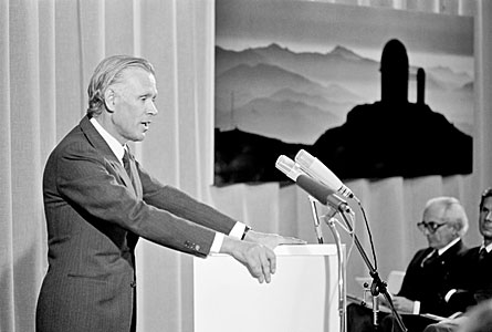 Lodewijk Woltjer during ESO Garching HQ inauguration