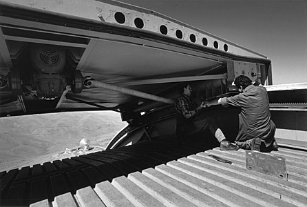 Working at ESO's 3.6 metre telescope roof