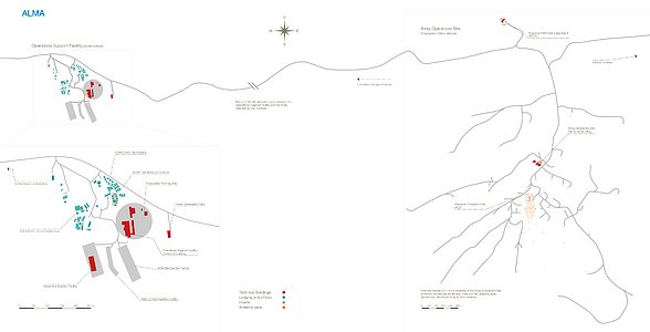 Map of the ALMA site