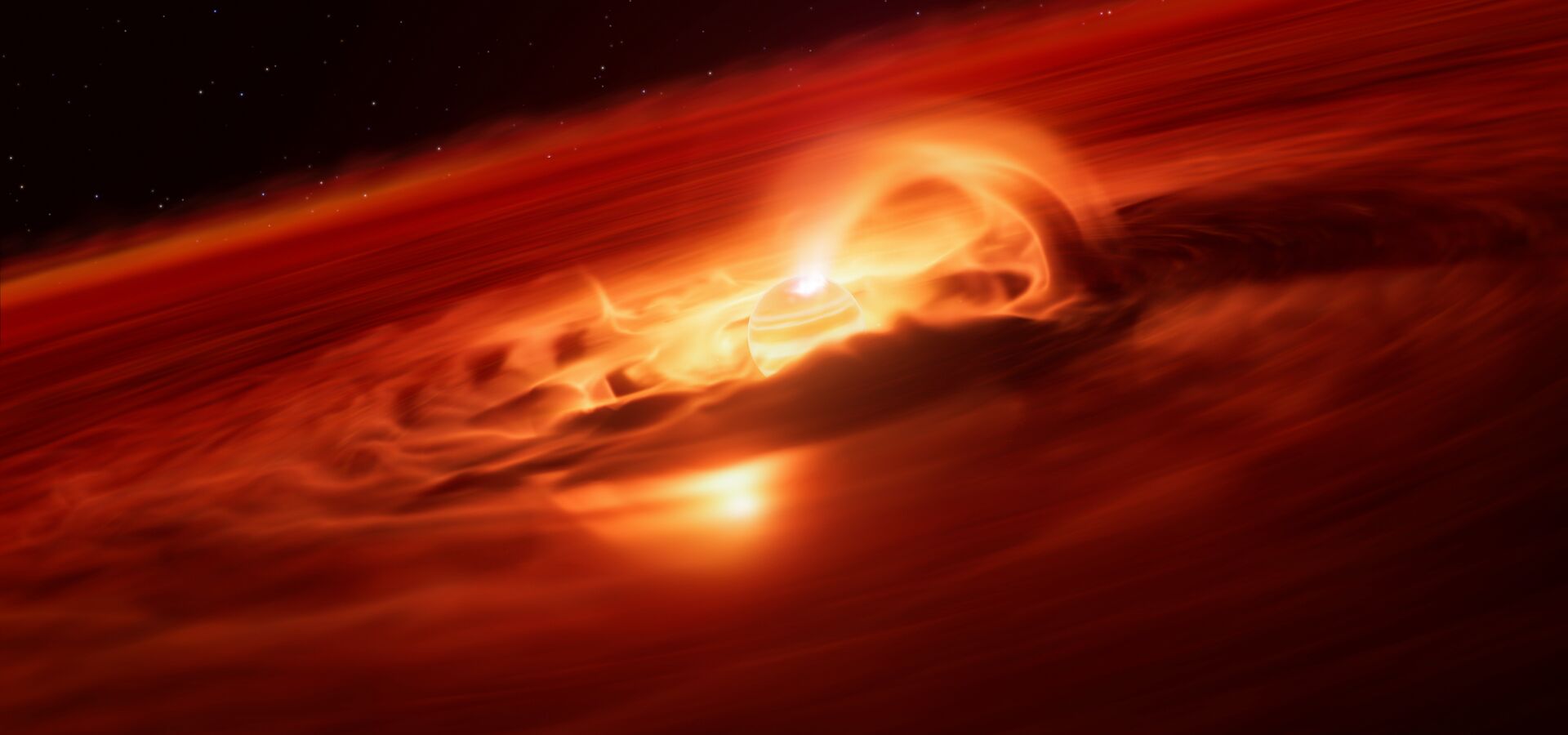 Illustration of the rogue planet Cha 1107-7626