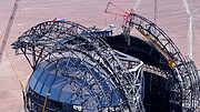 Reaching the top of the ELT dome