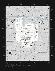 The baby star HOPS-315 in the constellation Orion