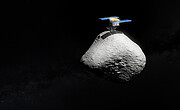 Artist’s impression of Hayabusa2 touching down on asteroid 1998 KY26