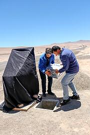 Time capsule being buried at the CTAO-South site