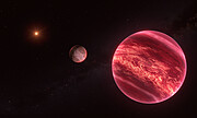 Reproducción artística de CD-35 2722, un sistema con un objeto similar a la luna