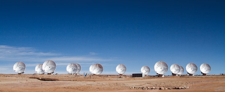 14 antennas at the ALMA AOS