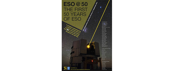 Poster der wissenschaftlichen Fachtagung ESO@50