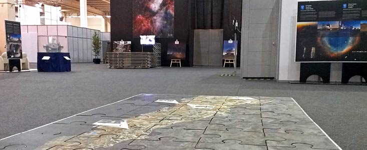 Área de exposição do ESO na Cimeira CELAC–EU em Santiago