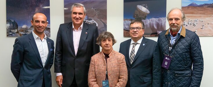 High-level guests at the ProChile event at ESO Supernova