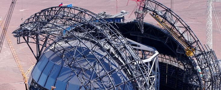 Reaching the top of the ELT dome