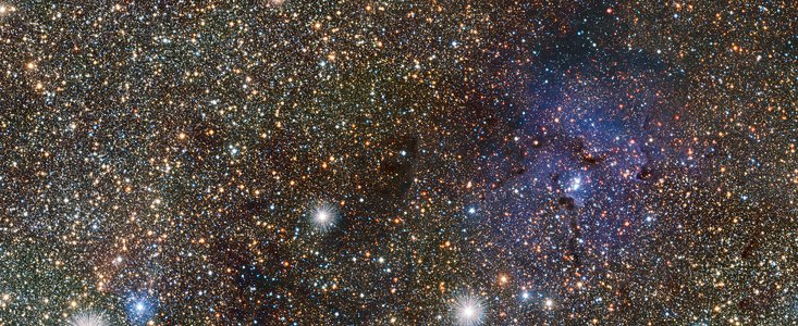 VISTA osserva la Nebulosa Trifida e svela alcune stelle variabili nascoste