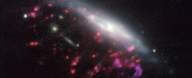 Přiklad medúzovité galaxie