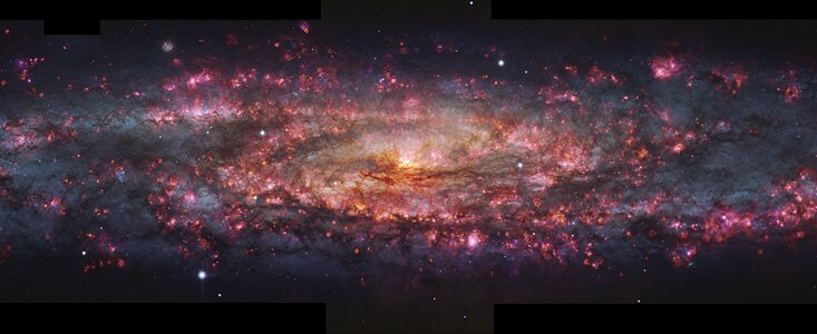 Vista de MUSE de la Galaxia del Escultor