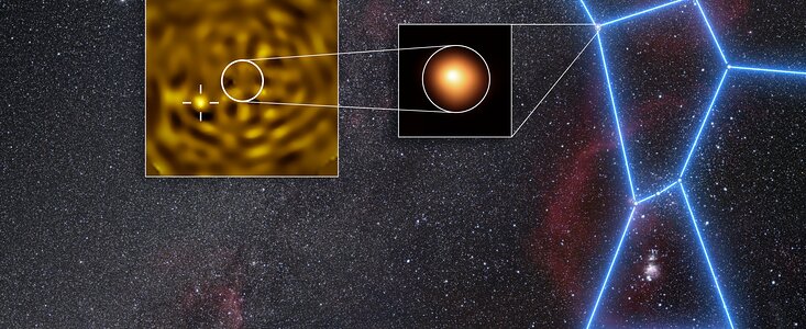 Images de Bételgeuse et de son compagnon prises par le VLT