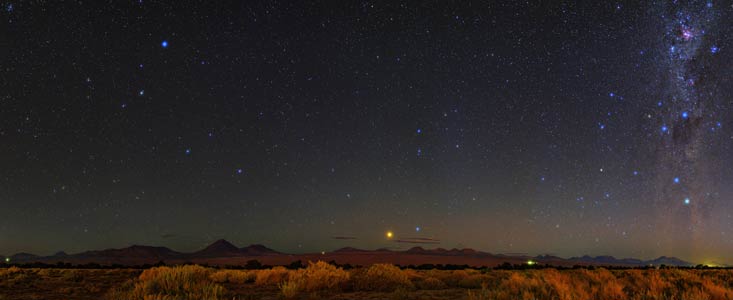 Gioielli del cielo notturno cileno