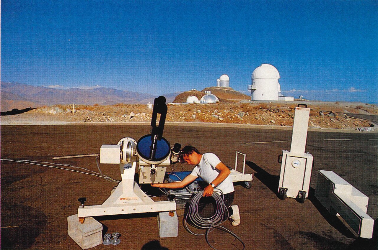 Bertrand Koehler at La Silla Observatory in 1986