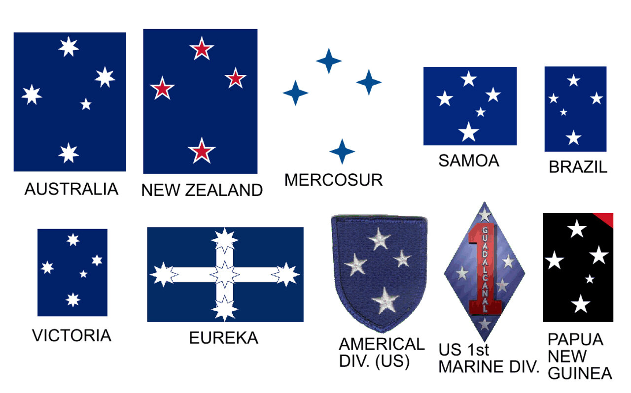 Flags featuring the Southern Cross.