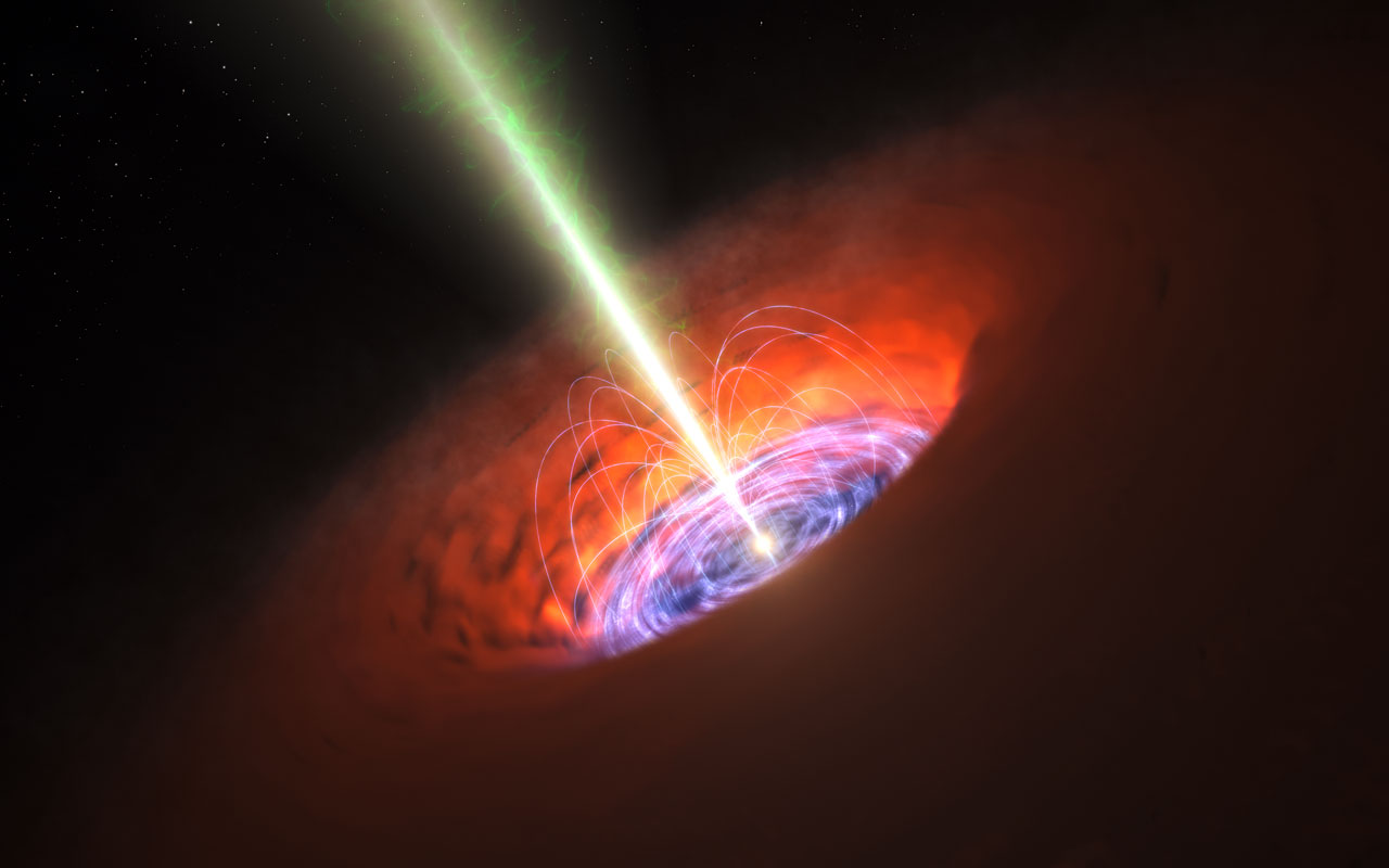 magnetic field nasa quasar