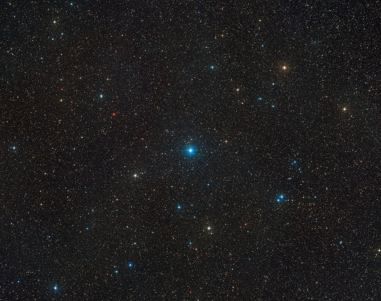 Wide-field view of the region of the sky where HR 6819 is located