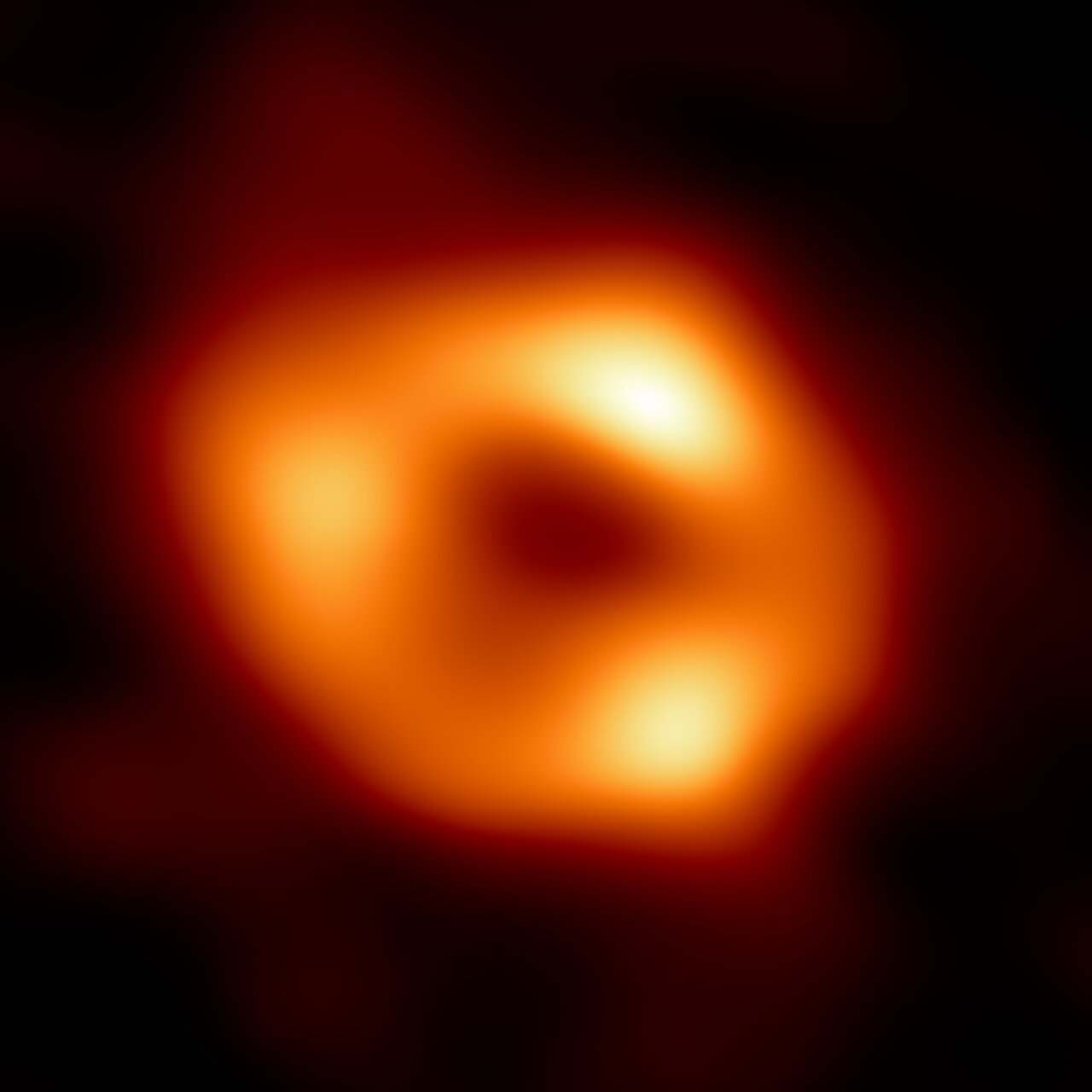 The Event Horizon Telescope image of Sgr A*.  Credit: EHT Collaboration.