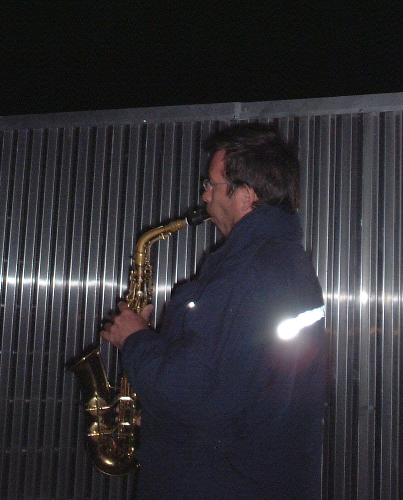 Bertrand Koehler playing the saxophone