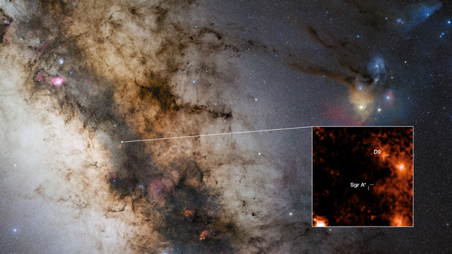 Location of binary star D9 in the Milky Way