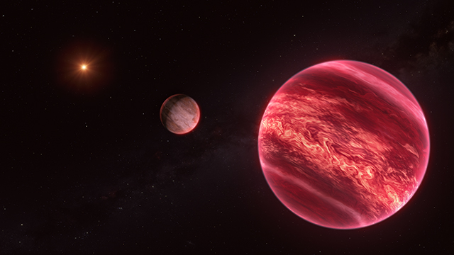 Artist’s impression of CD-35 2722, a system with a moon-like object