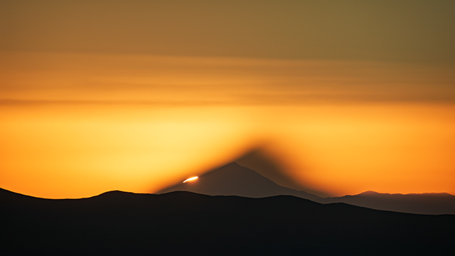 A volcanic sunrise