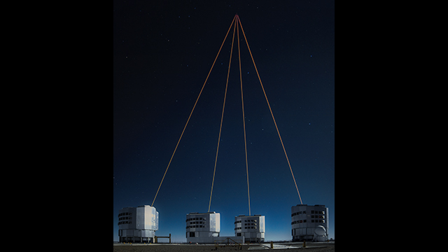 A telescope fist bump in the sky