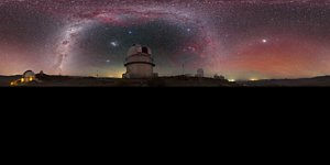 View above the Danish 1.54-metre telescope