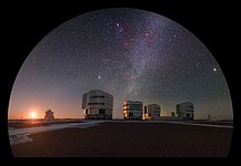The Moon sets over Paranal