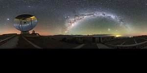 Milky Way over the Swedish-ESO Submillimetre Telescope