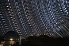 Star trails over the MPG/ESO 2.2-metre telescope
