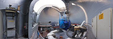 Panoramic view of the ESO 3.6-metre telescope's dome