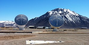 ALMA Antennae with Stunning Mountain Backdrop