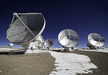 ALMA antennas on the Chajnantor Plateau