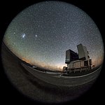 Magellanic Clouds over Yepun