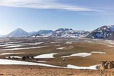 Snow at the Chajnantor plateau