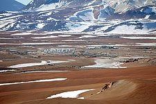Snow at the Chajnantor plateau