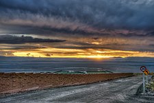 Sunset at ALMA's Operations Support Facility